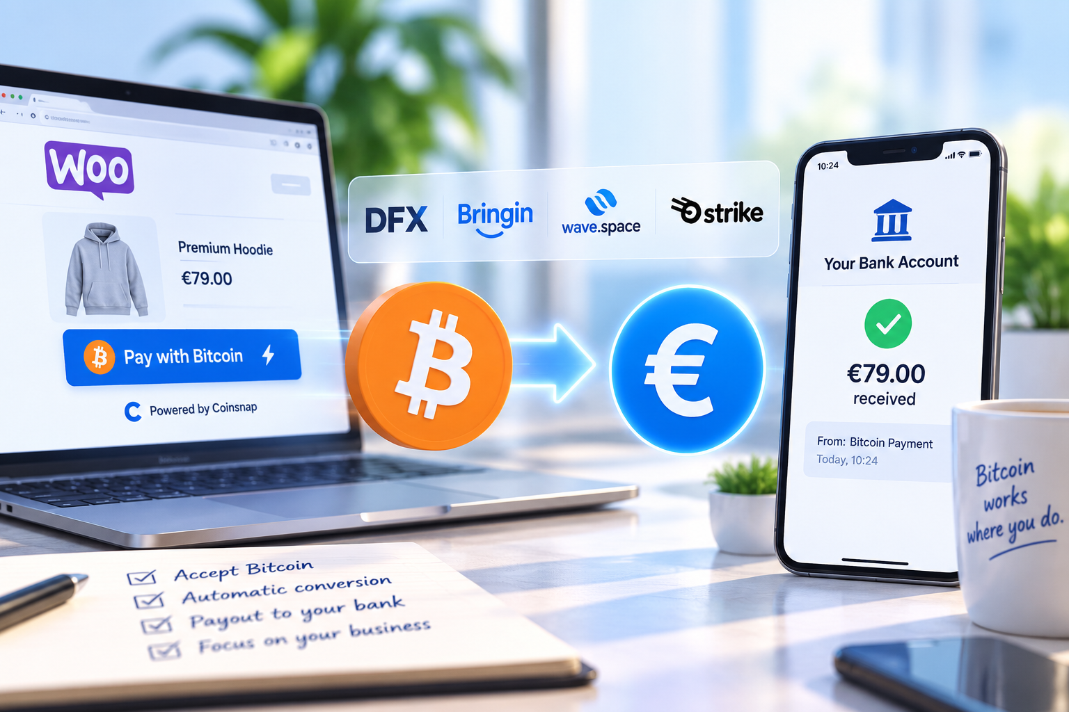 Bitcoin to Fiat – Bitcoin Payments to Your Bank Account